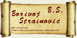 Borivoj Strainović vizit kartica